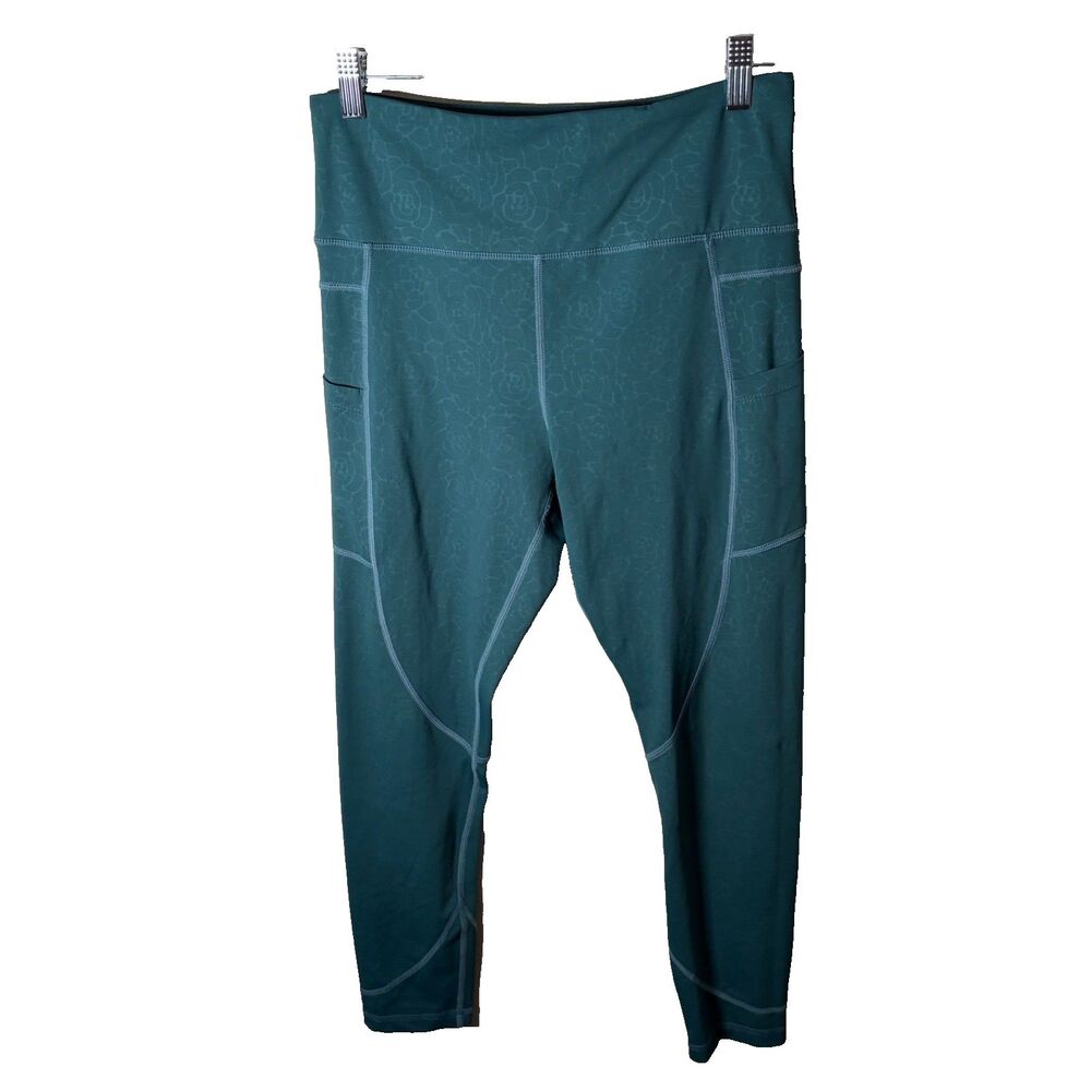Zyia Active Leggings Women's 8-10 Printed Pull On Capri Cropped Active